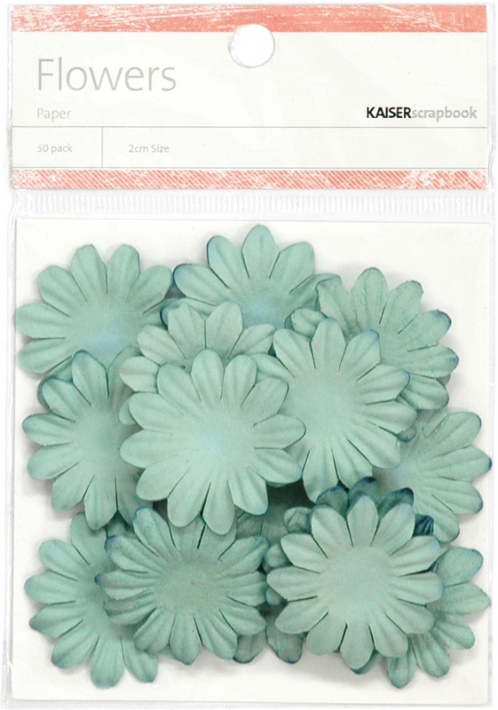 Paper Flowers 1.38" (3.5cm) 50/Pkg - SKY BLUE Paper Flowers 1.38" (3.5cm) 50/Pkg - SKY BLUE